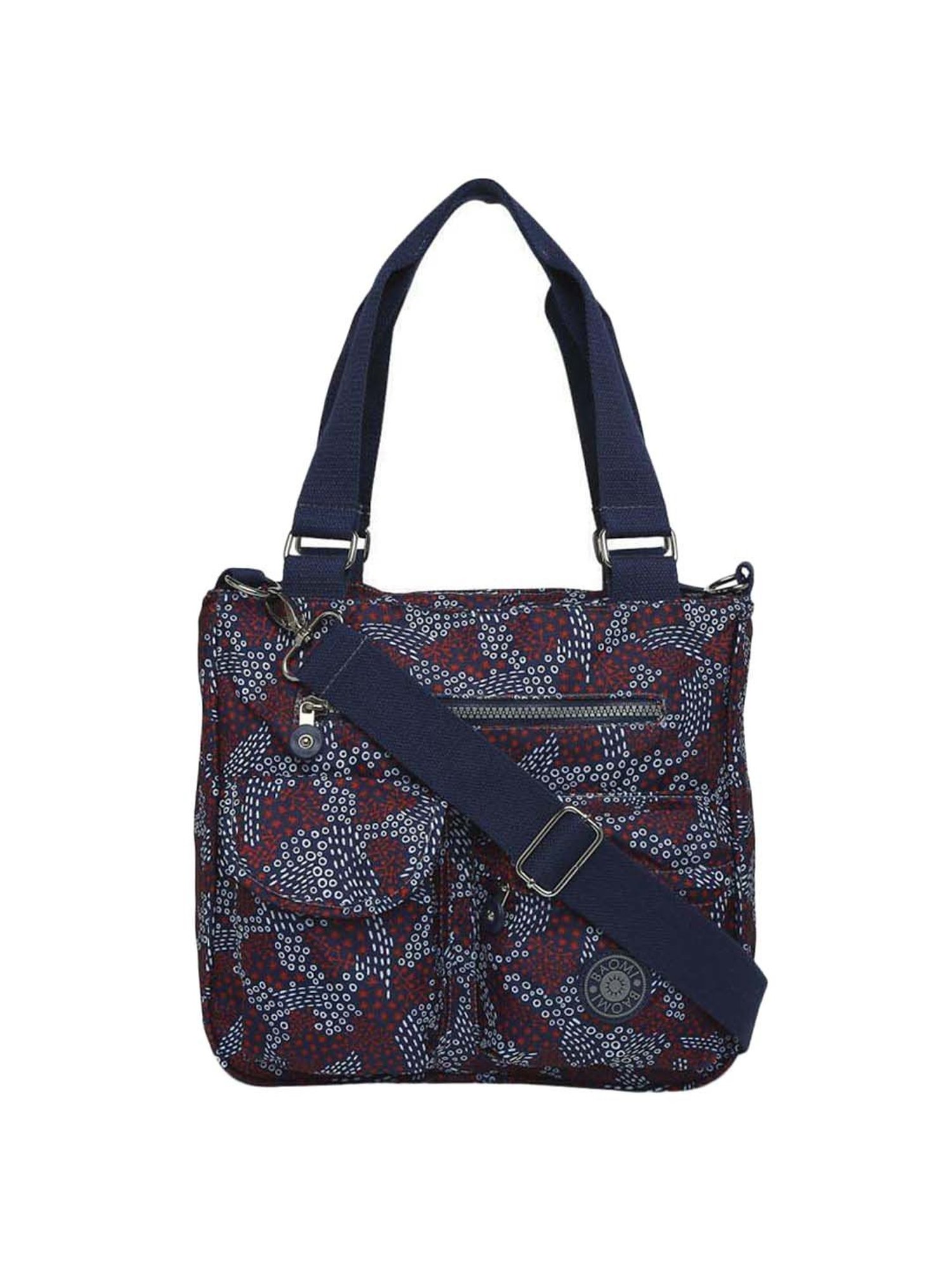 Baomi Blue & Red Printed Medium Shoulder Bag