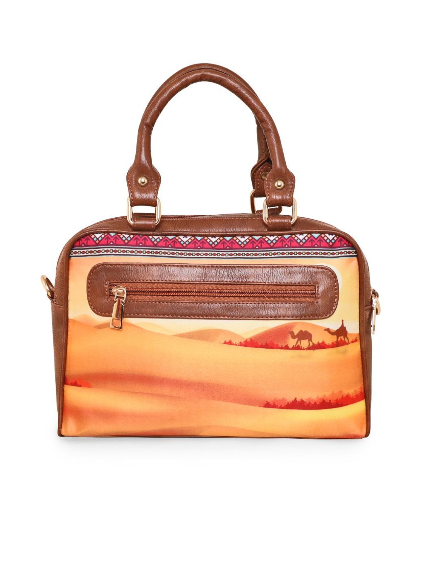 Sabhyata Multicolor Printed Medium Satchel Handbag