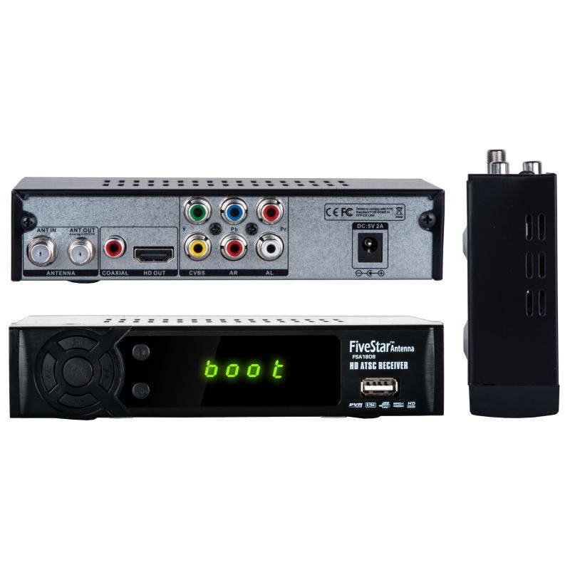 Five Star Digital-to-Analog Converter box, HDTV, 4KTV, From Analog TV to Digital TV, Digital Video Recorder, Recording Scheduled Program or Live Program, with Remote Control Easy Setup and Operation