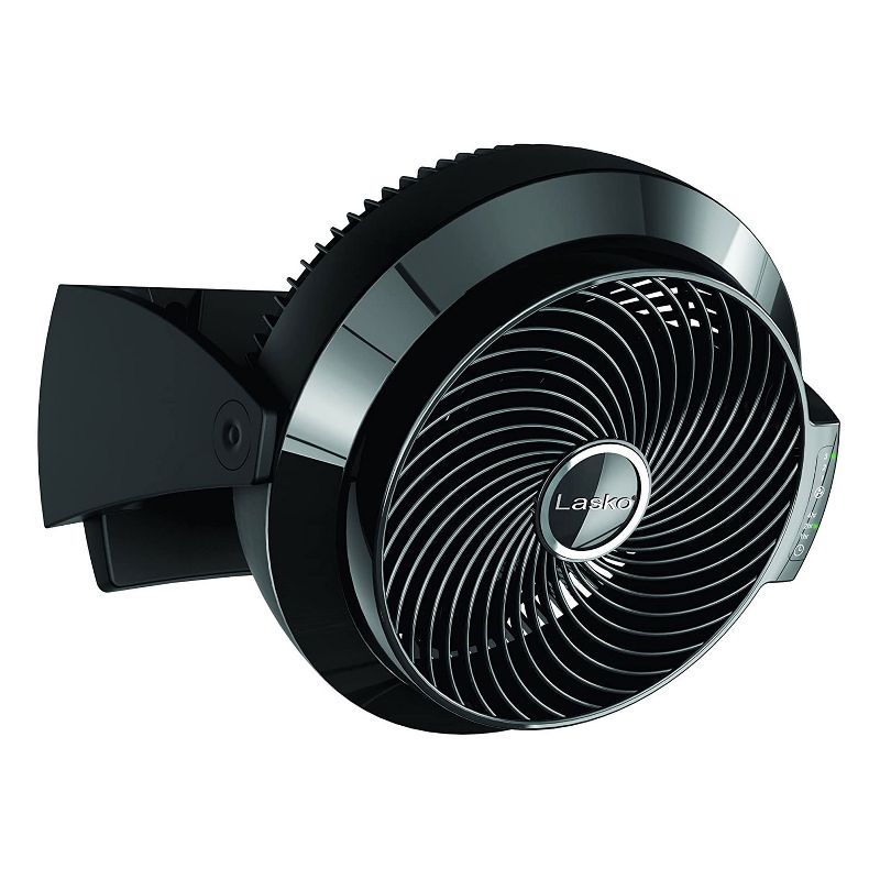 Lasko 3637 Air Flexor Remote Control 3-Speed High Velocity Standing Pivoting Floor Fan with Wall Mount, 7 Hour Timer, and Removable Front Grill, Black