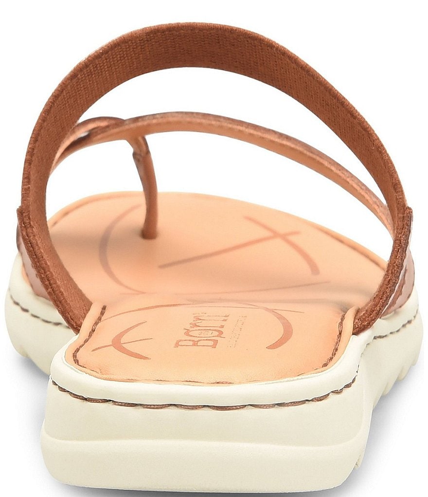 Born Bay Leather Elastic Thong Slide Sandals