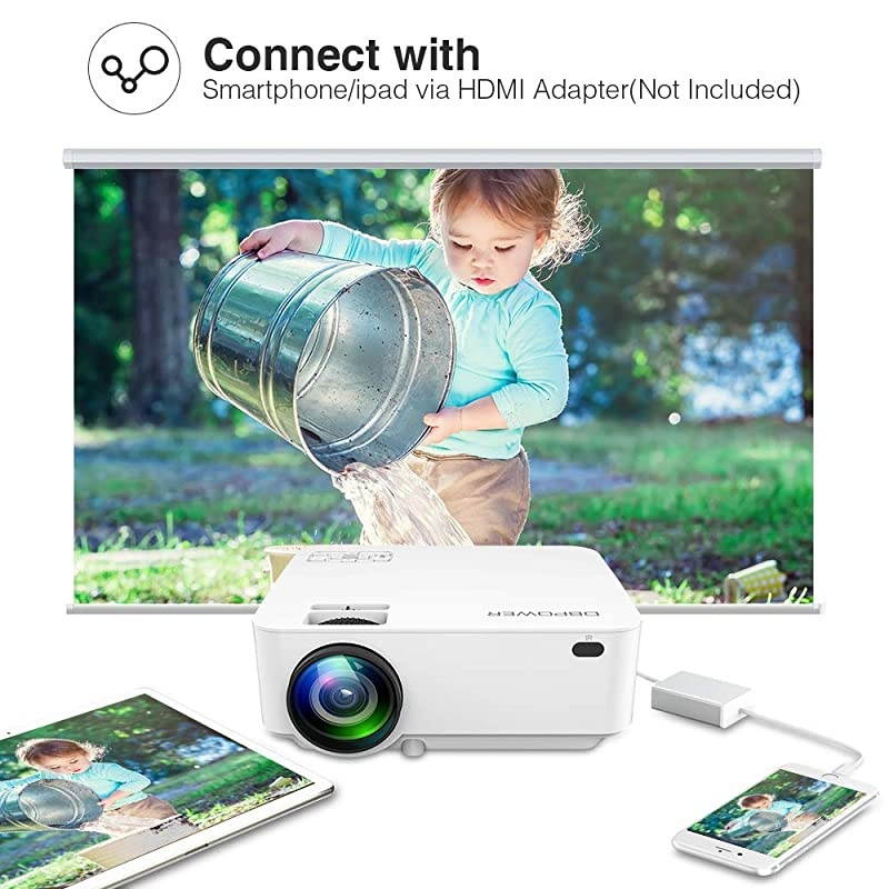 L12 Mini Projector 176 3000L LED Movie Projector Home Theater Video Projector with HDMI Cable Support 1080PUSBVGAAVTVLaptopPhone