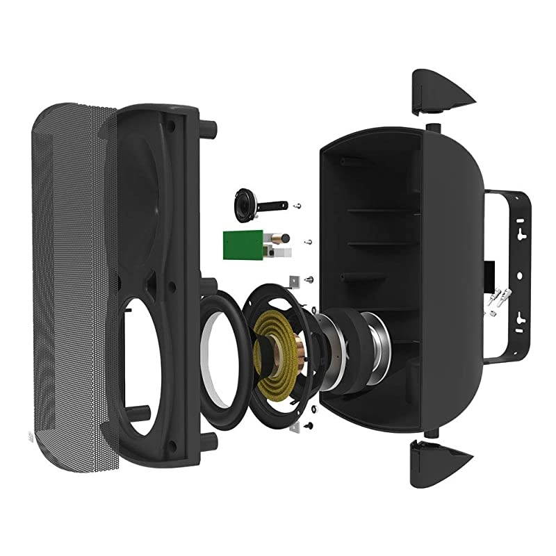 6.5" Outdoor Patio Speaker High Performance Architectural Indoor Outdoor AP670 Black Pair