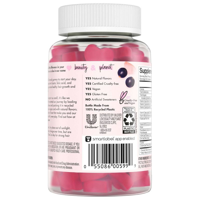 Love Beauty and Planet Multi-Benefit Vitamins Dietary Supplement - Berry Extraordinary – 60ct