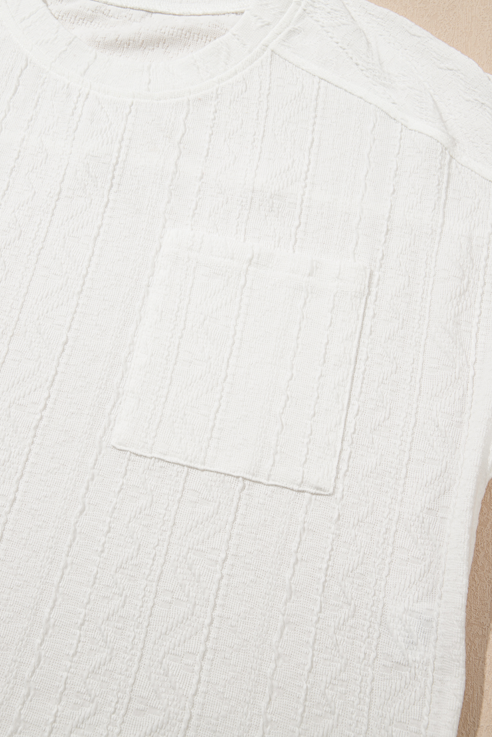 Skobeloff Textured Ruffle Split Top and Drawstring Shorts Set