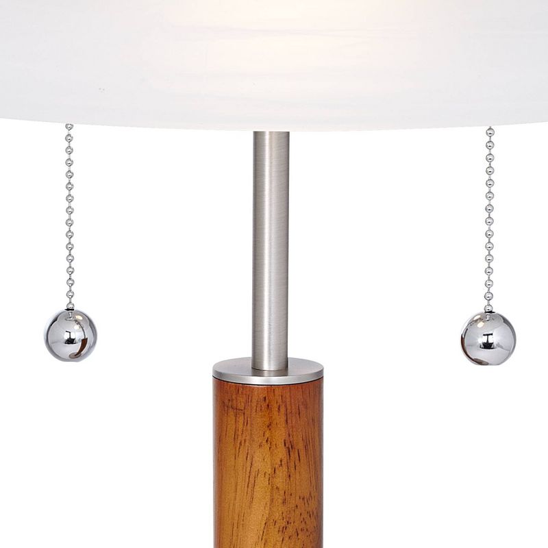 23" Iron/Seeded Glass Axel Farmhouse Industrial Task Lamp (Includes LED Light Bulb) Black - JONATHAN Y