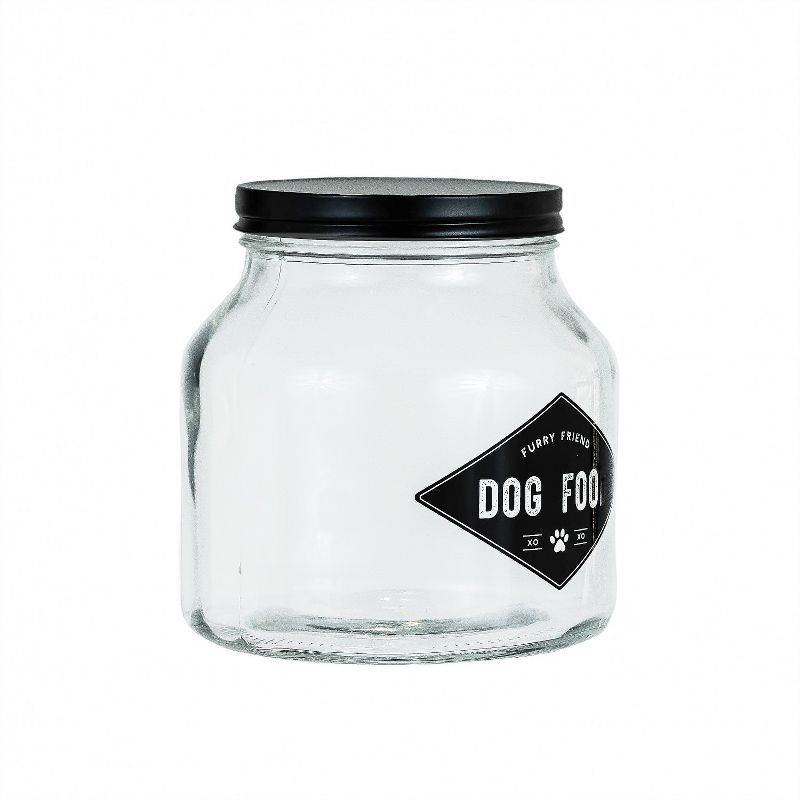 Amici Pet Dog Food Glass Canister, Small, 76oz