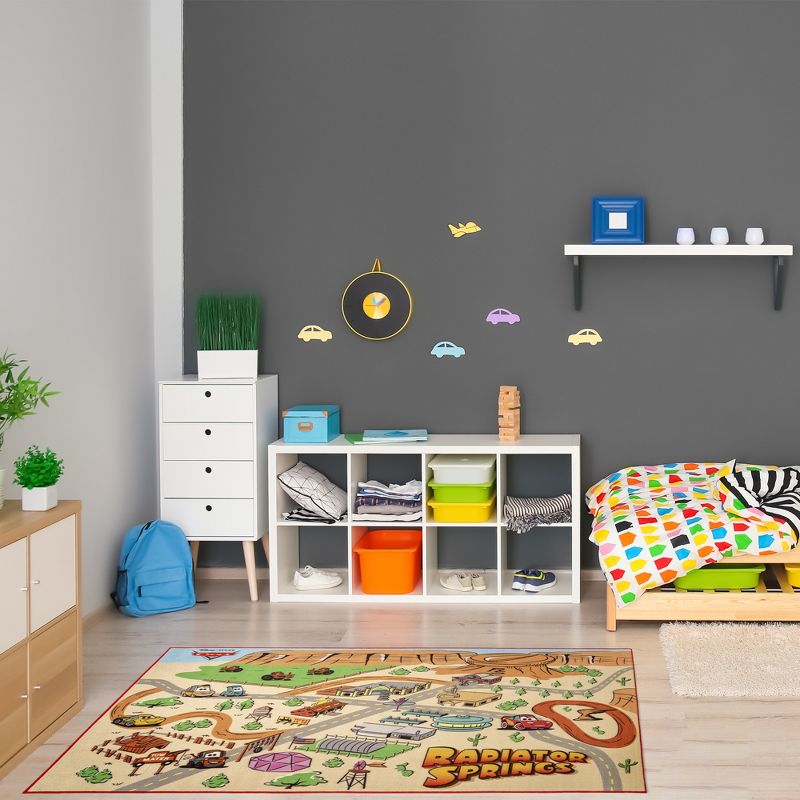 Cars 4'6"x6'6" Radiator Play Rug