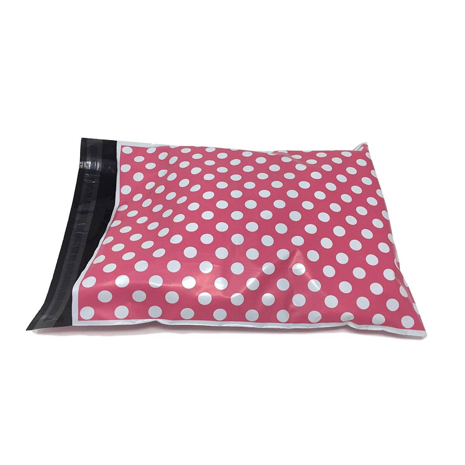 Shop4Mailers 6 x 9 Pink Polka Dot Poly Bag Mailer Envelopes 2 Mil (1000 Pack)