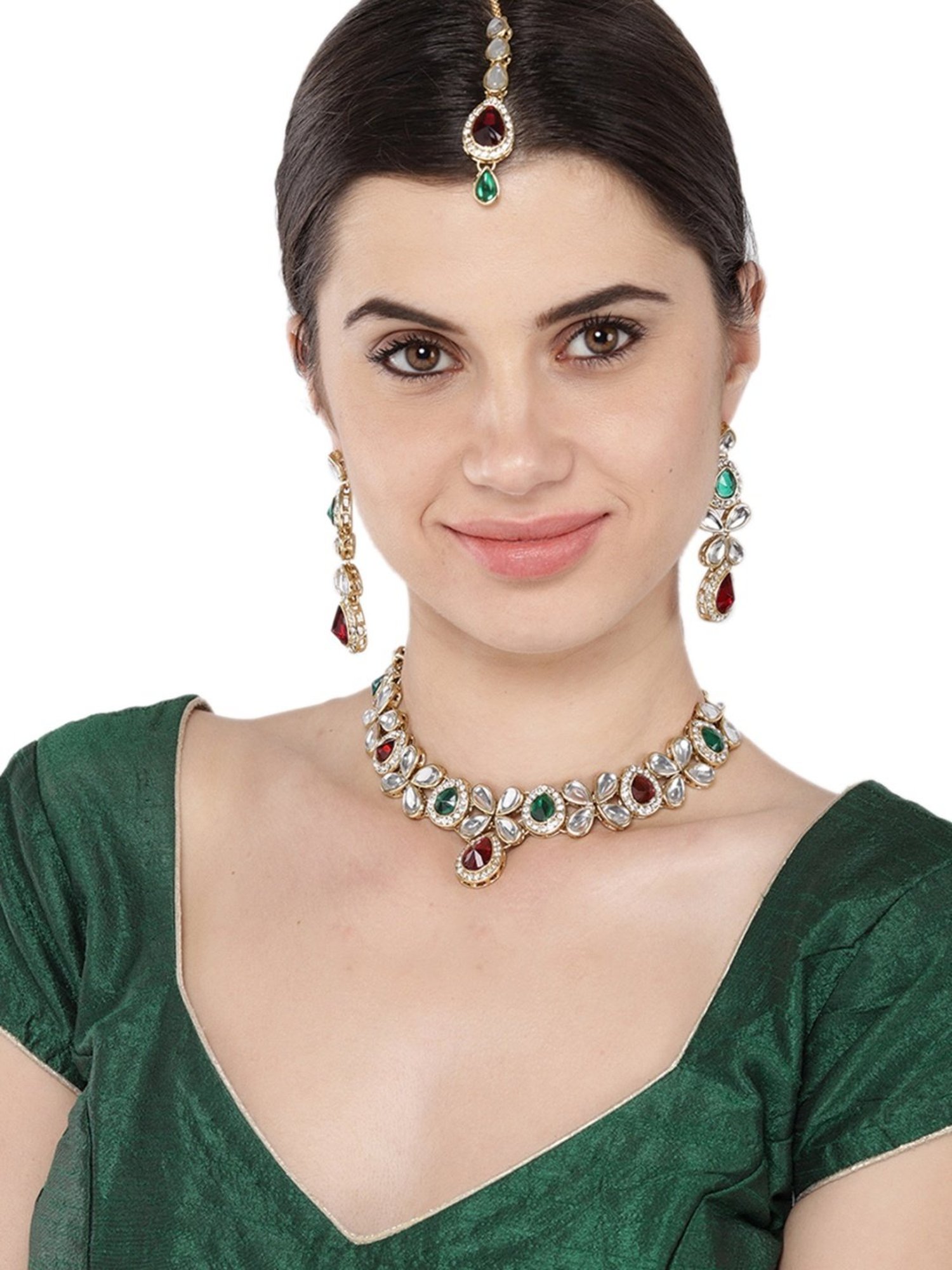 Zaveri Pearls Multicolor Alloy Necklace Set