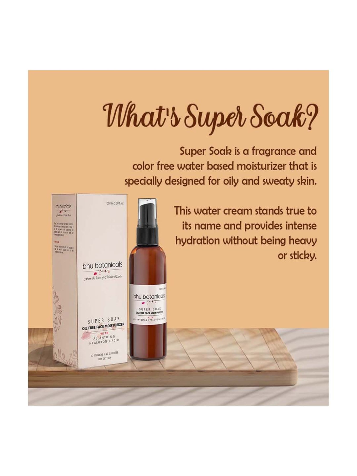 bhu botanicals Super Soak Oil Free Face Moisturizer - 100 ml