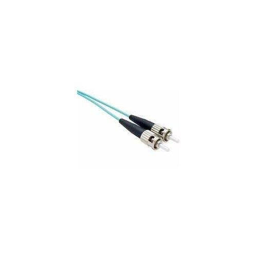 5 Meter OM3 10Gig Fiber Optic Cable, Aqua, PVC OFNR Jacket 50/125 Micron Multimode Duplex, LC-LC