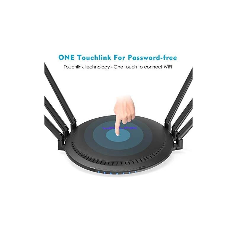 AC2100 Wireless DualBand Smart WiFi Gigabit Router with TouchlinkHigh Power Antennas for Wide Coverage24GHz amp 5GHz up to 2100 Mbps Parental ControlampQoS Home amp Office Wireless Router