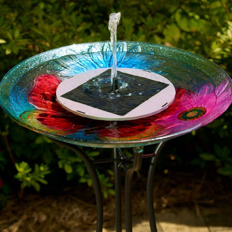 2" H Aquanura Polyresin Solar Birdbath Insert Gray - Smart Living