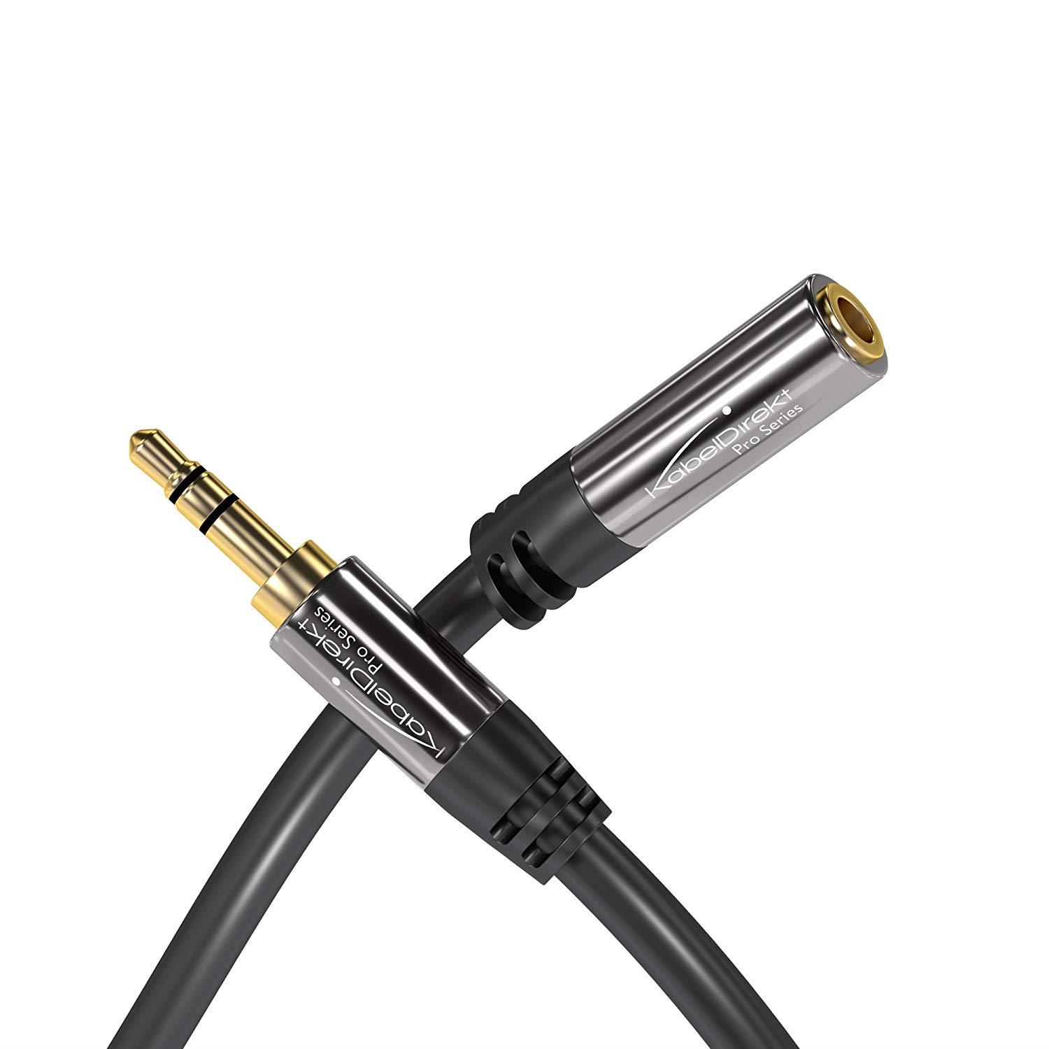 KabelDirekt (25 feet) 3.5mm Male > 3.5mm Female Stereo Audio Extension Cable - PRO Series