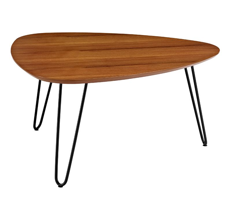32" Hairpin Leg Wood Coffee Table - Walnut - Saracina Home