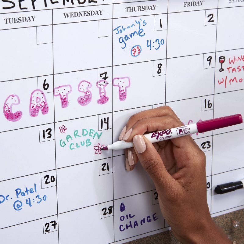 8pk Dry Erase Marker Starter Set with Eraser Mixed Tip Multicolor - Expo