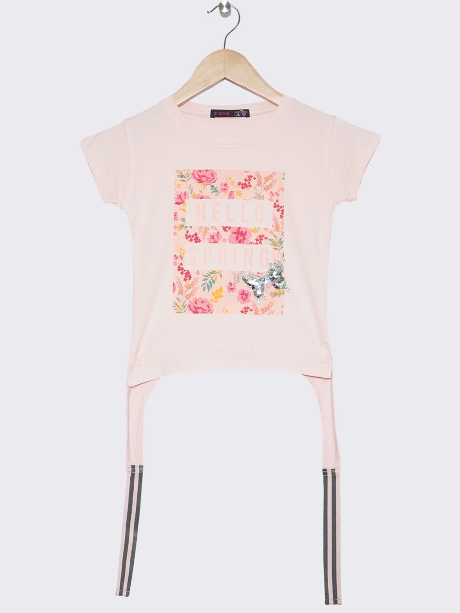 ZIAMA Kids Pink Printed Top