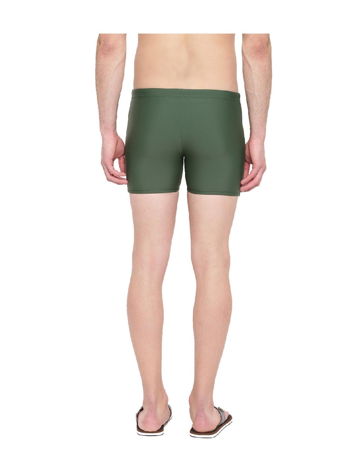IO Green Skinny Fit Swim Shorts