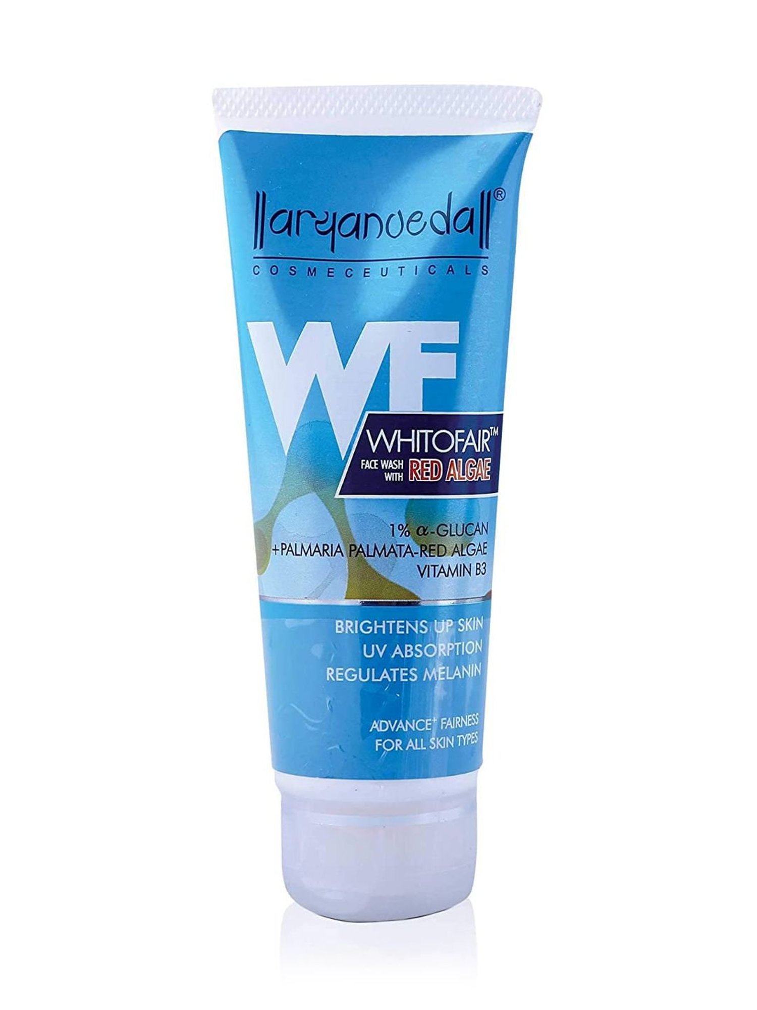Aryanveda Brightens Up Skin UV Absorption Regulates Melanin Whitofair Face Wash - 60 ml