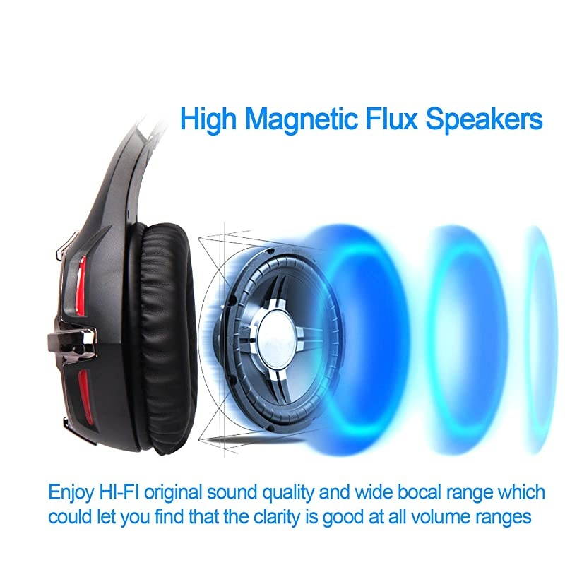 Headset Stereo Gaming Headset with Mic for PS4 PS5 One PC Mobile Switch 35mm Jack Noise Cancelling Gamer Headphones Lightweight Over Ear Headphones