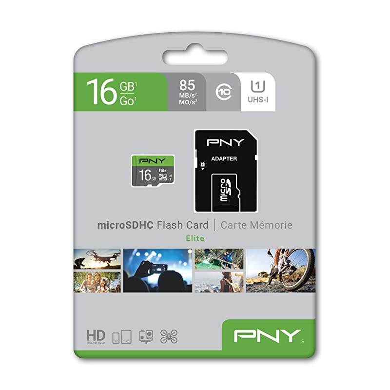 16GB Elite Class 10 U1 microSDHC Flash Memory Card PSDU16GU185GWGE