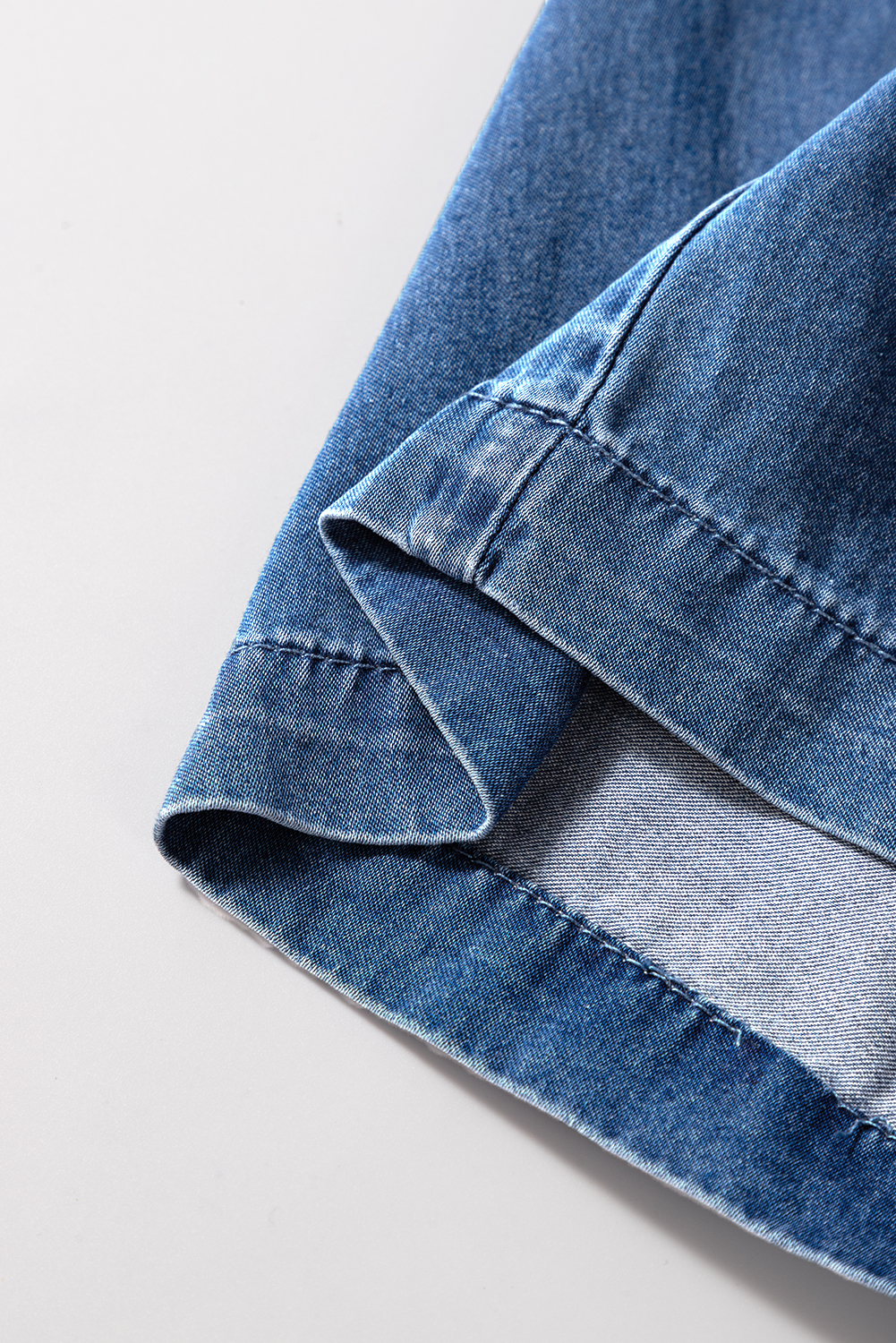 Gray Textured Wide Leg Overall with Pockets