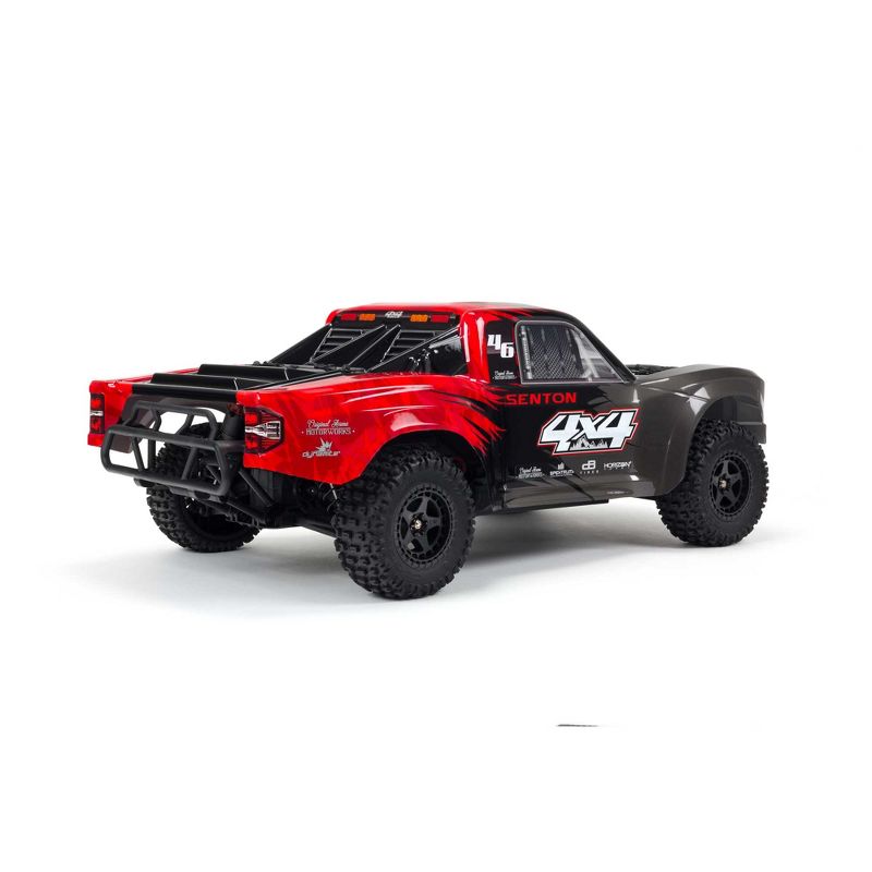 ARRMA RC Truck 1/10 SENTON 4X4 V3 MEGA 550 Brushed Short Course Truck RTR (Includes Transmitter, Receiver, Battery and Charger), Red, ARA4203V3T1