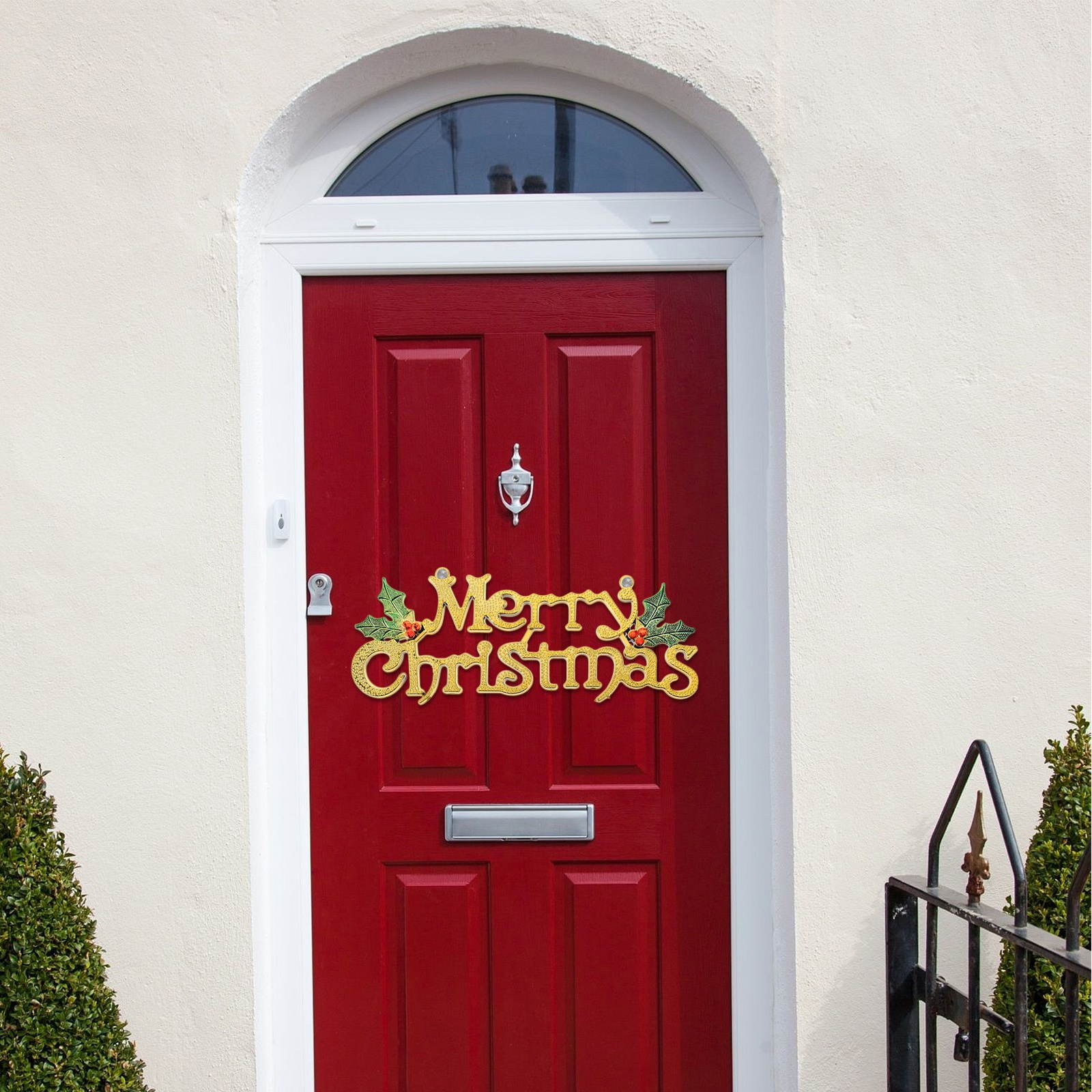 2Pcs Merry Christmas Letters Pendant Hanging Ornament Door Hanging Decoration