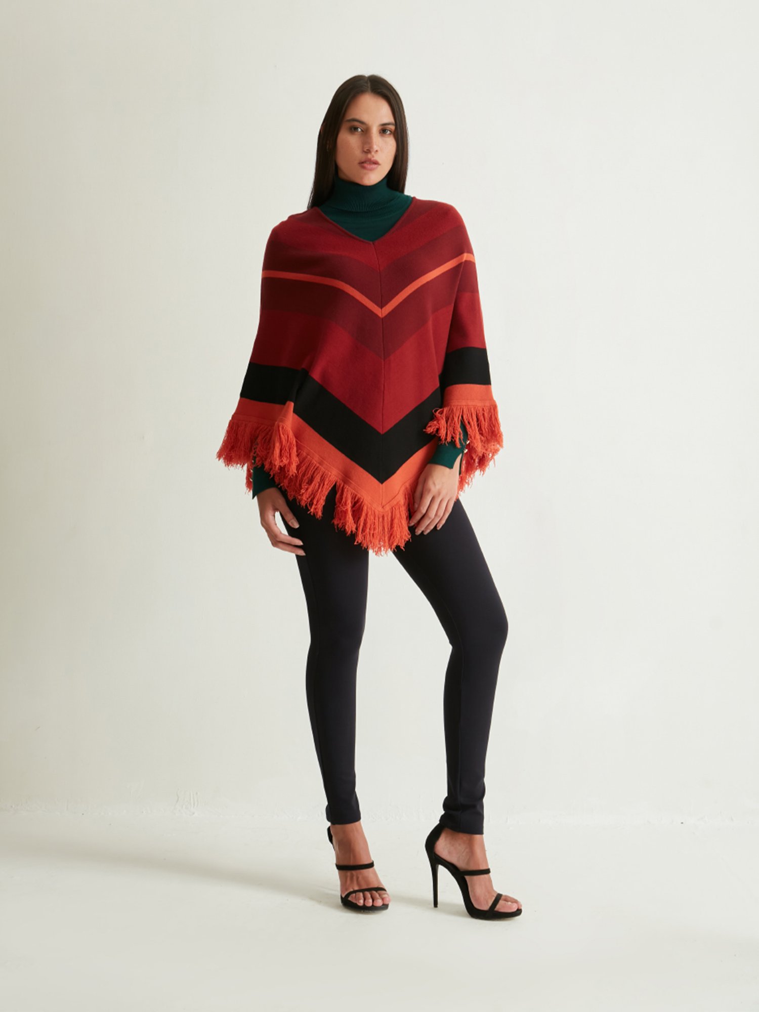 Cover Story Multicolor Color-Block Poncho