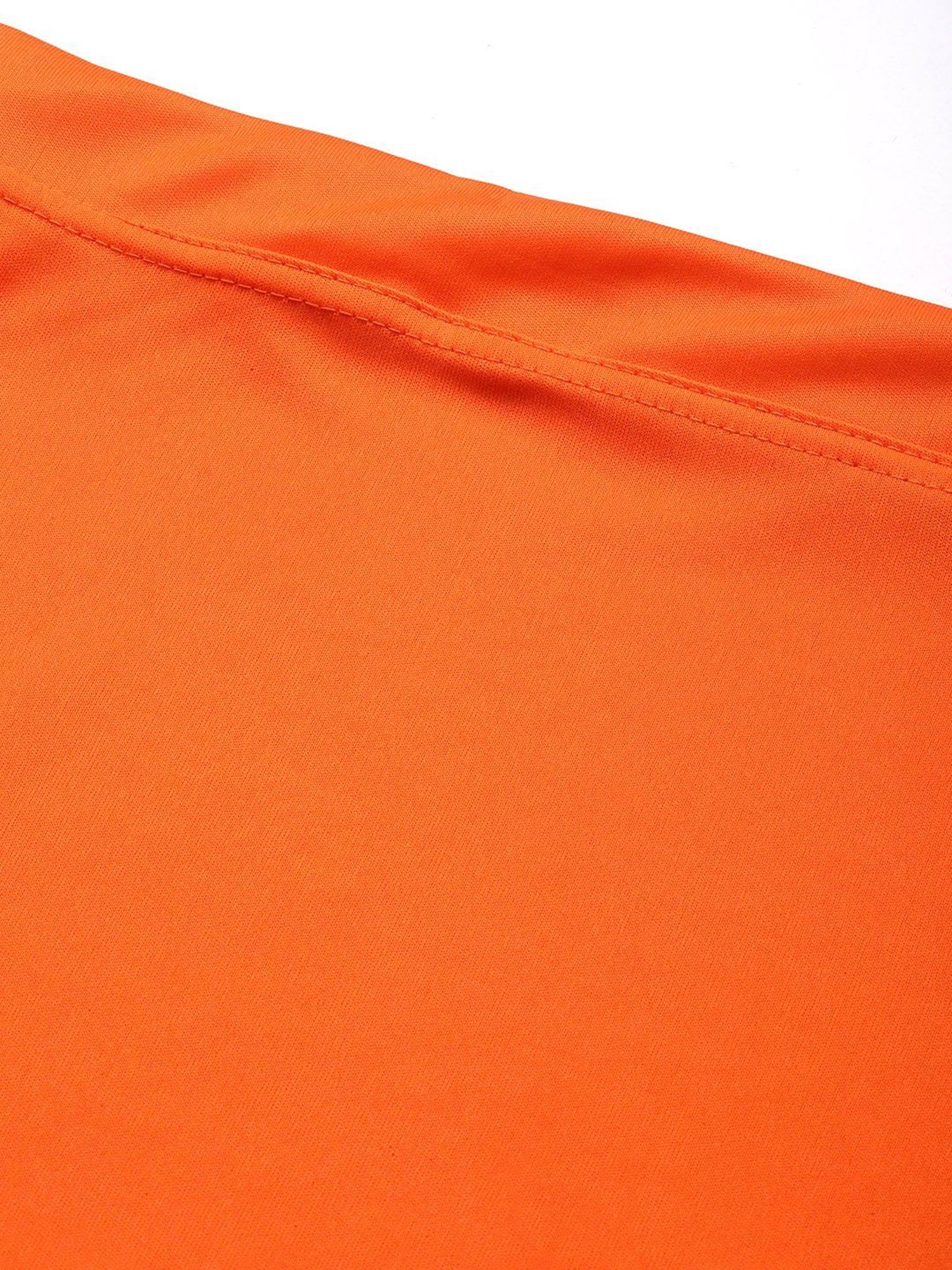 Ms.Lingies Orange Plain Saree Shapewear