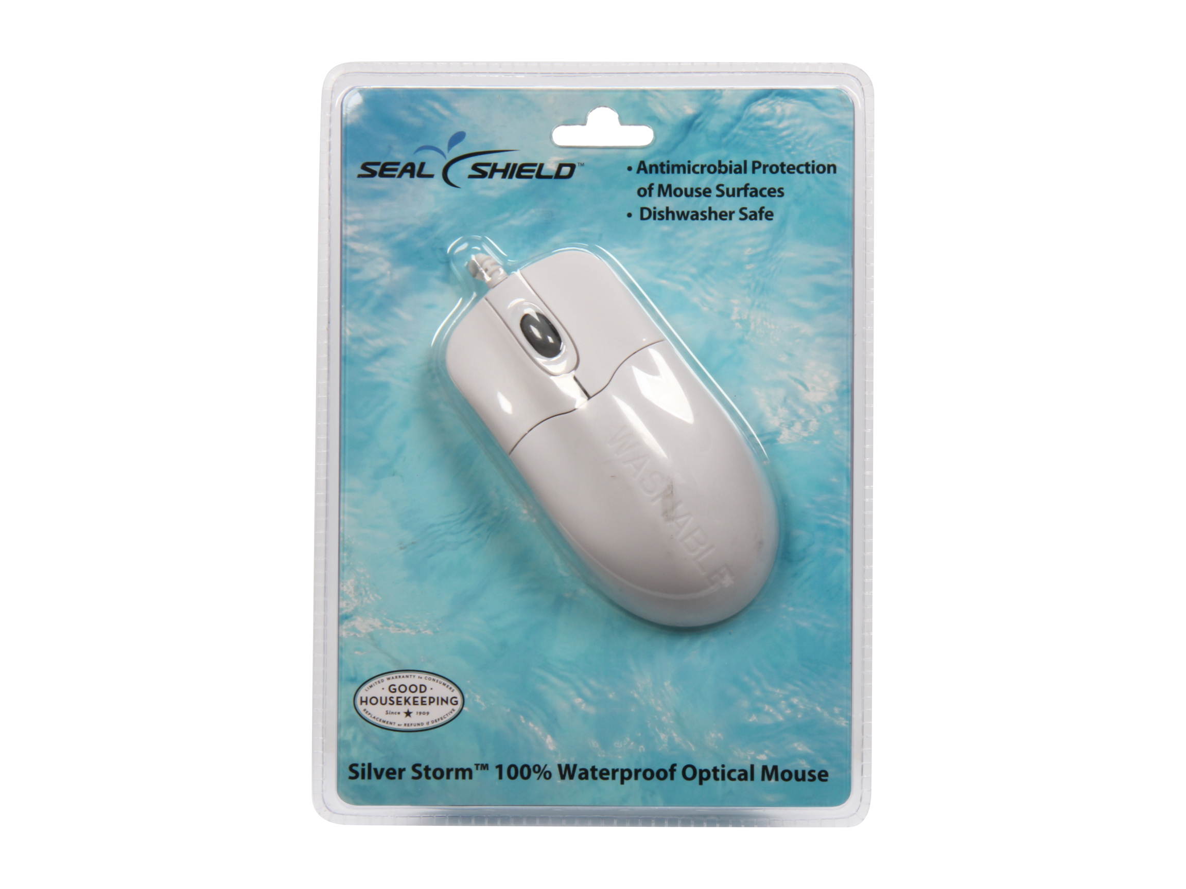 SEAL SHIELD SILVER STORM Optical Mouse STWM042 White Wired Optical Mouse