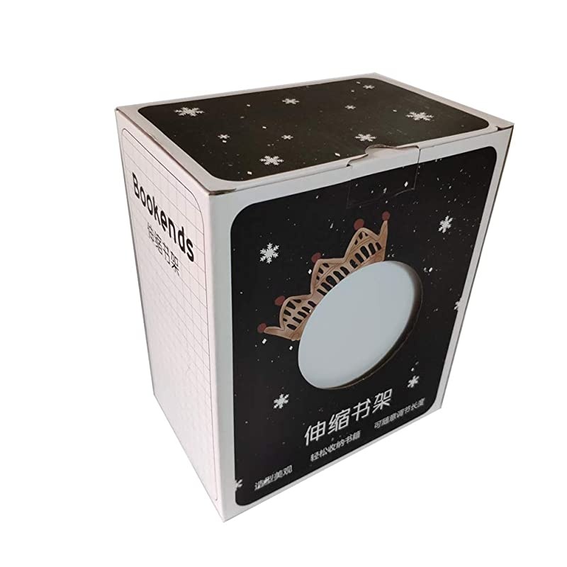 Simple Nature Japanese Style Black White Decorative Metal Iron Bookends Holder Stand Desk Nonskid Adjustable Bookend White