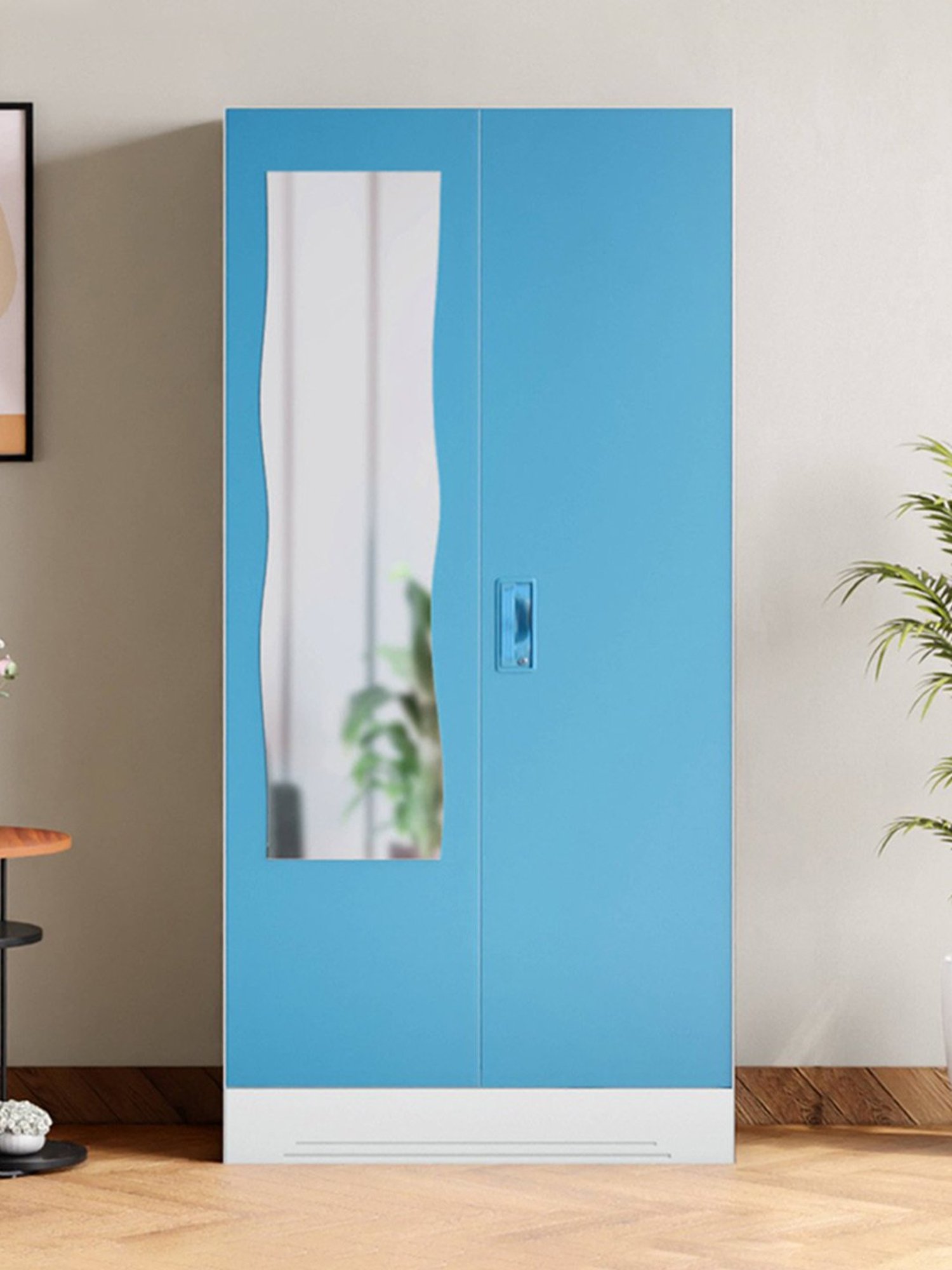 Godrej Interio Ewa Brown Engineered Wood 4 Door Wardrobe