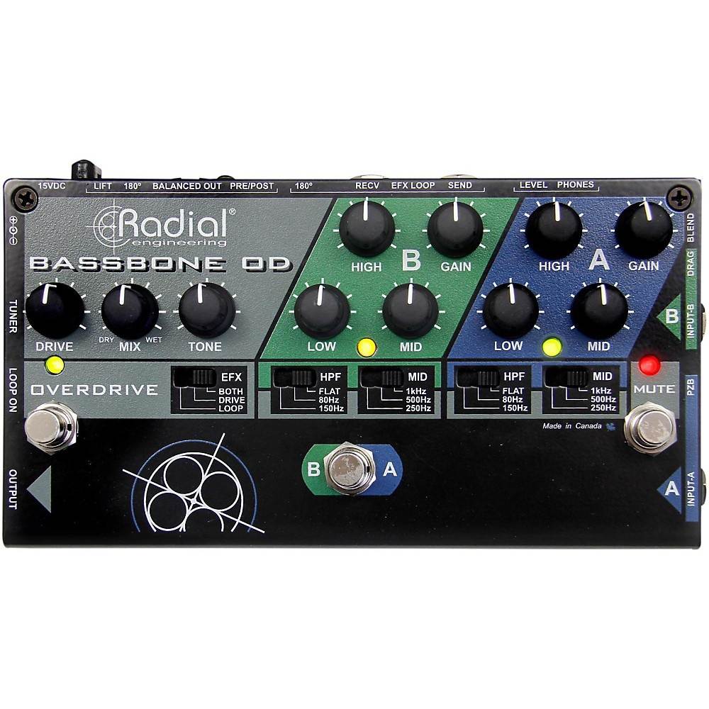 Radial Engineering Bassbone OD Bass Preamp with Overdrive