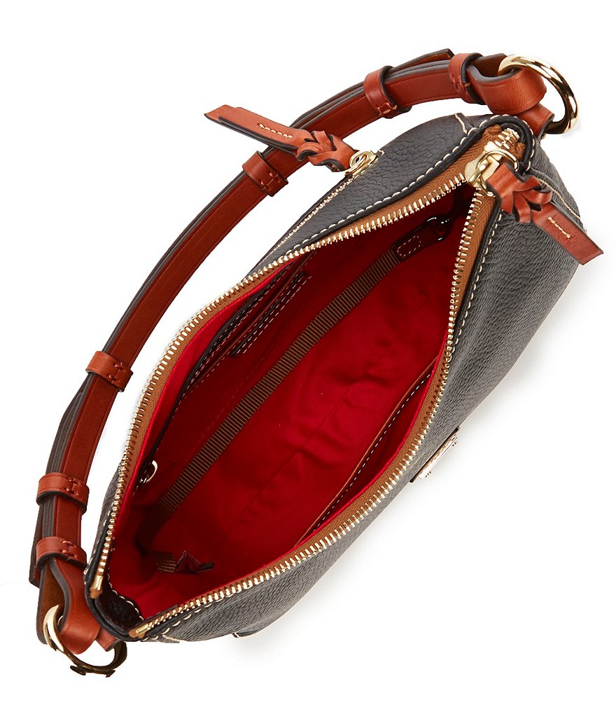 Dooney & Bourke Pebble Collection Small Kiley Leather Zip Top Hobo Bag