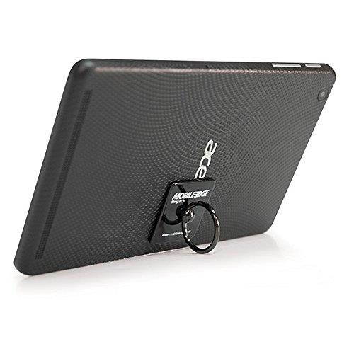 Mobile Edge Cell Ring Smartphone and Tablet Rotating Holder and Stand, Removable and Re-Attachable, Black MEASG1
