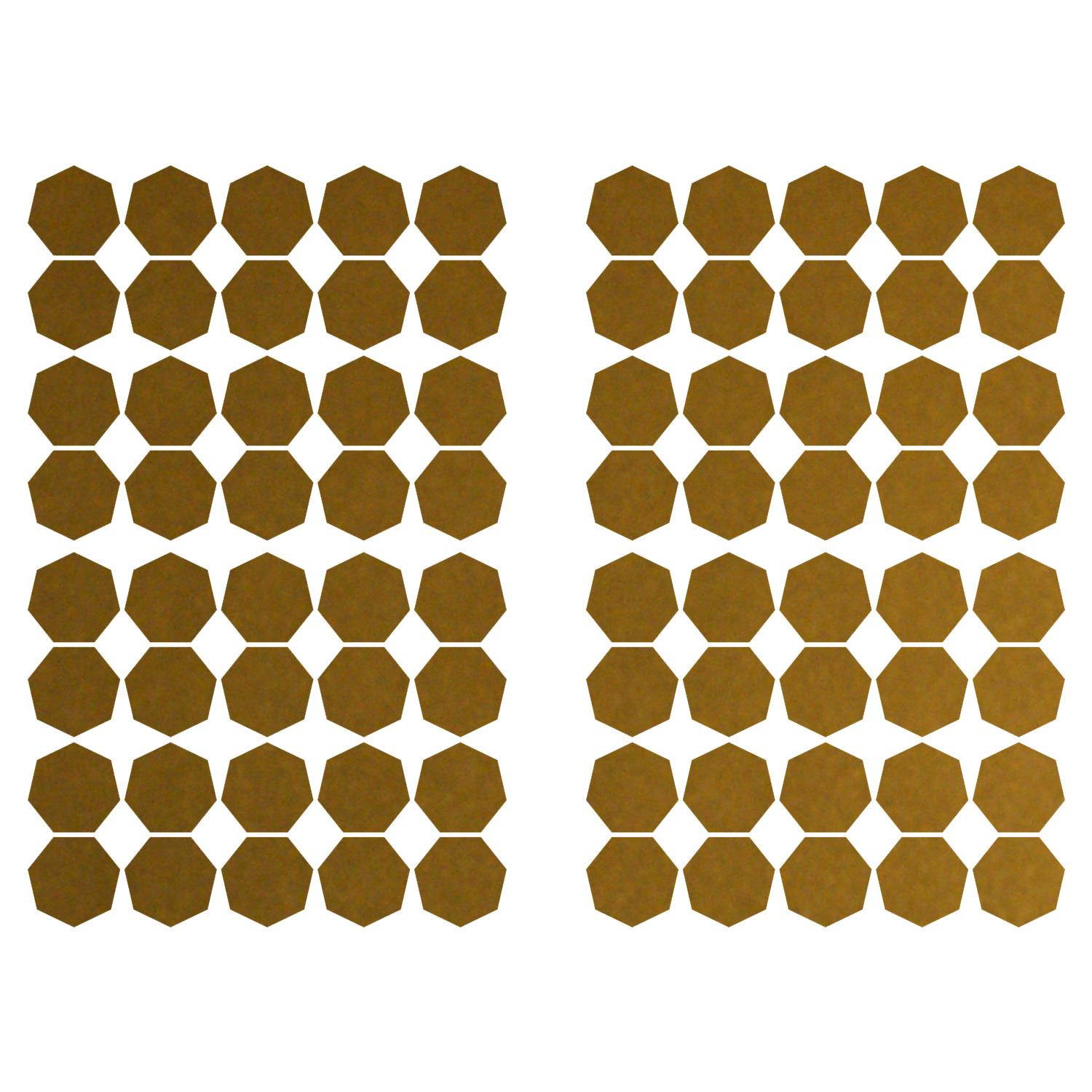 LiteMark 3.5 Inch Yellow Heptagon Decals - Pack of 18