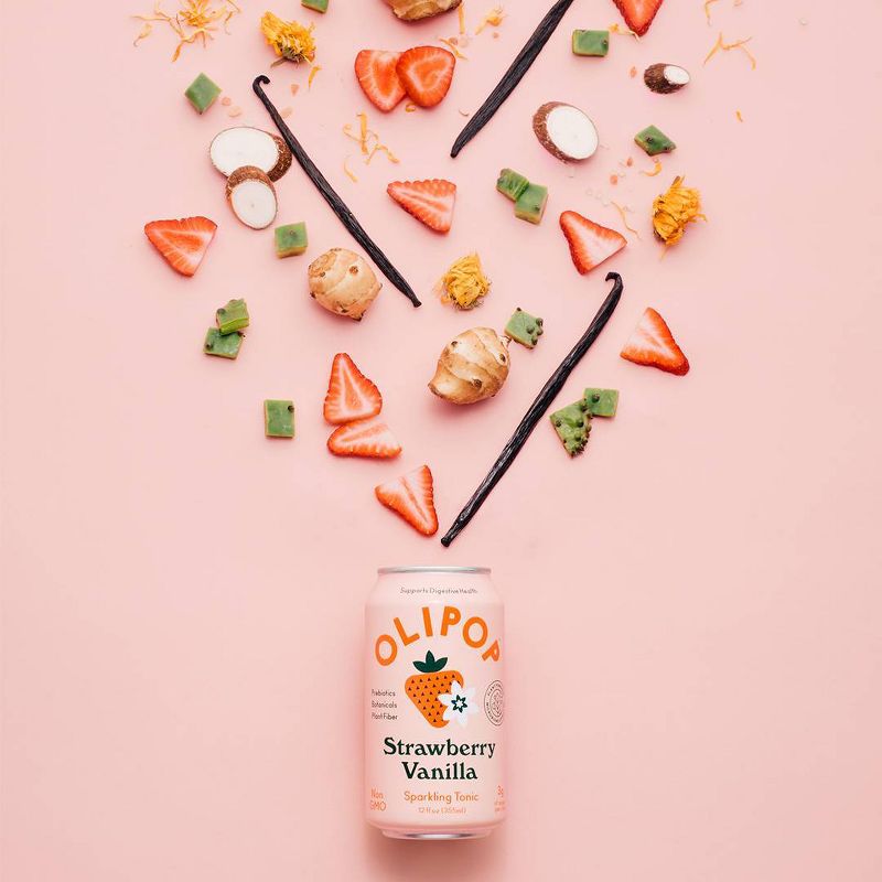 OLIPOP Strawberry Vanilla Sparkling Tonic - 12 fl oz