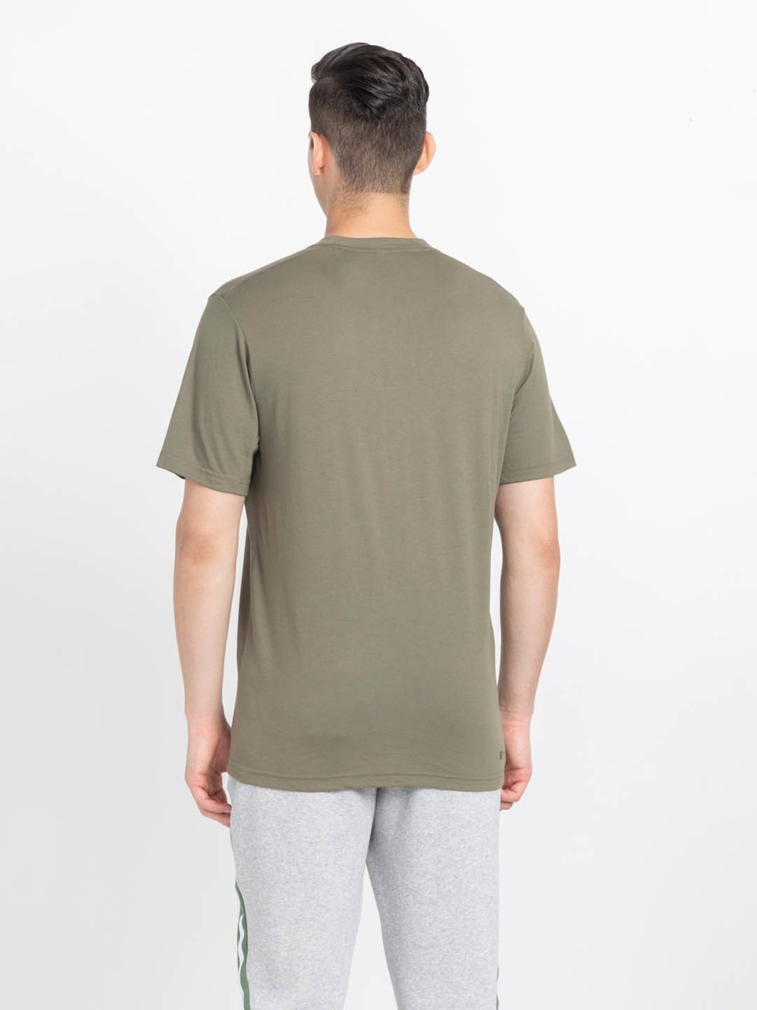 Adidas Moss Green Regular Fit Sports T-Shirt