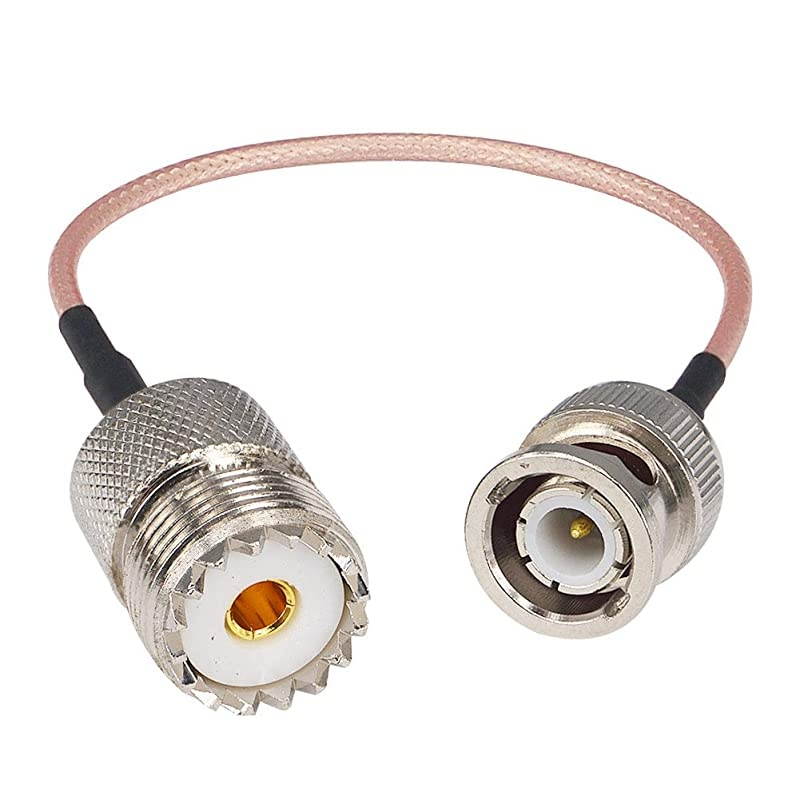 SO239 Female to BNC Male Coax RF VHF Radio Coaxial Antenna Cable Mobile to Base Antenna Cord 59 inch
