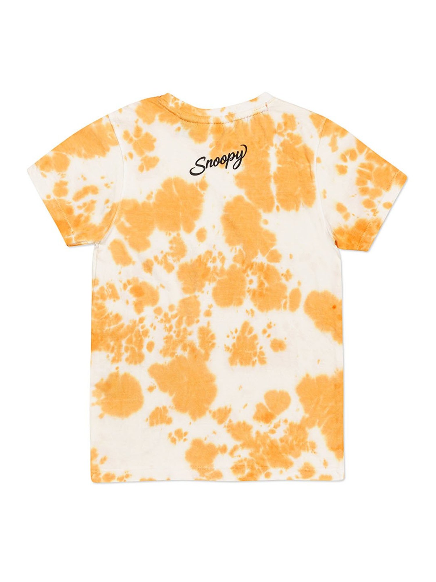 H by Hamleys Kids White & Orange Printed T-Shirt