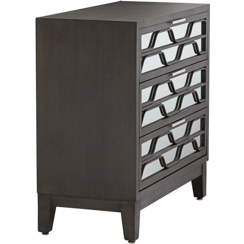 55 Downing Street Carson 33 3/4" Wide Mirrored 3-Drawer Wood Accent Chest