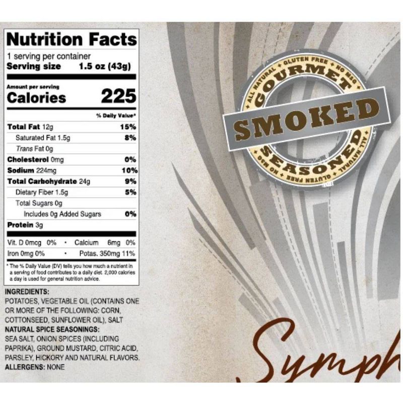 Symphony Smoked Gourmet seasoned All-Natural Potato Chips - 7oz
