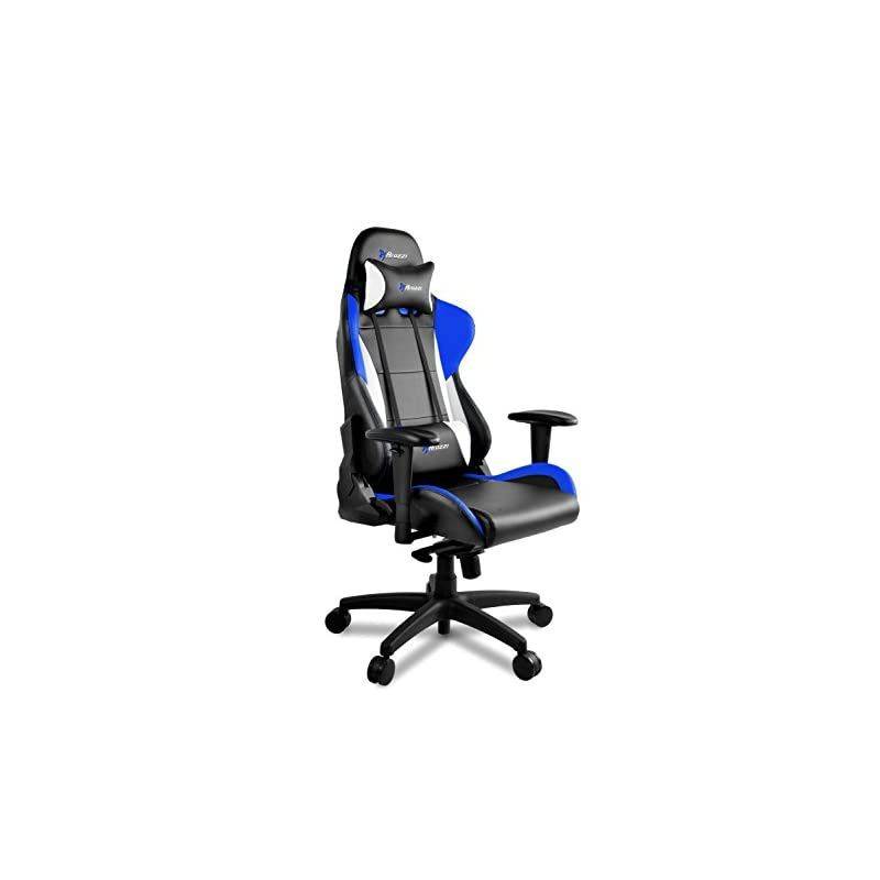 Pro V2 Premium Racing Style Gaming Chair with High Backrest, Recliner, Swivel, Tilt, Rocker & Seat Height Adjustment, Lumbar & Headrest Pillows Included, Blue