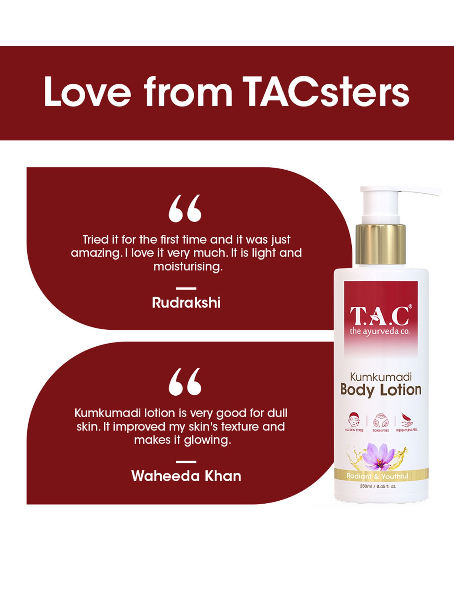 TAC - The Ayurveda Co. Kumkumadi Body Lotion - 250 ml