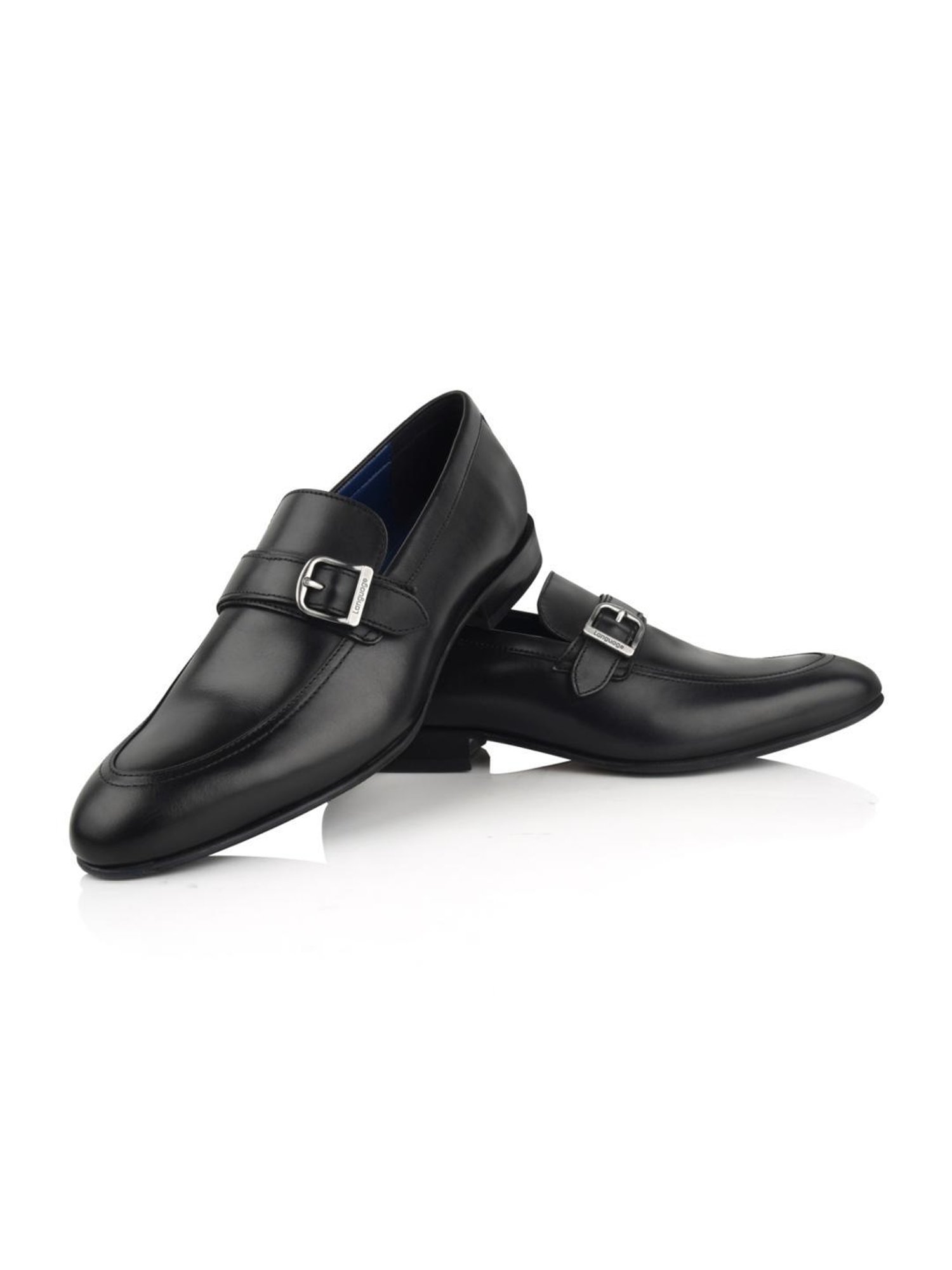 Language Shoes Men's Kevin Black Monk Shoes