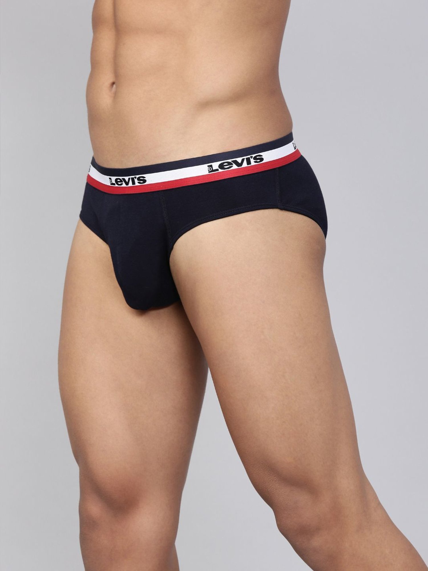 Levi's Navy Cotton Regular Fit Briefs - Pack Of 2