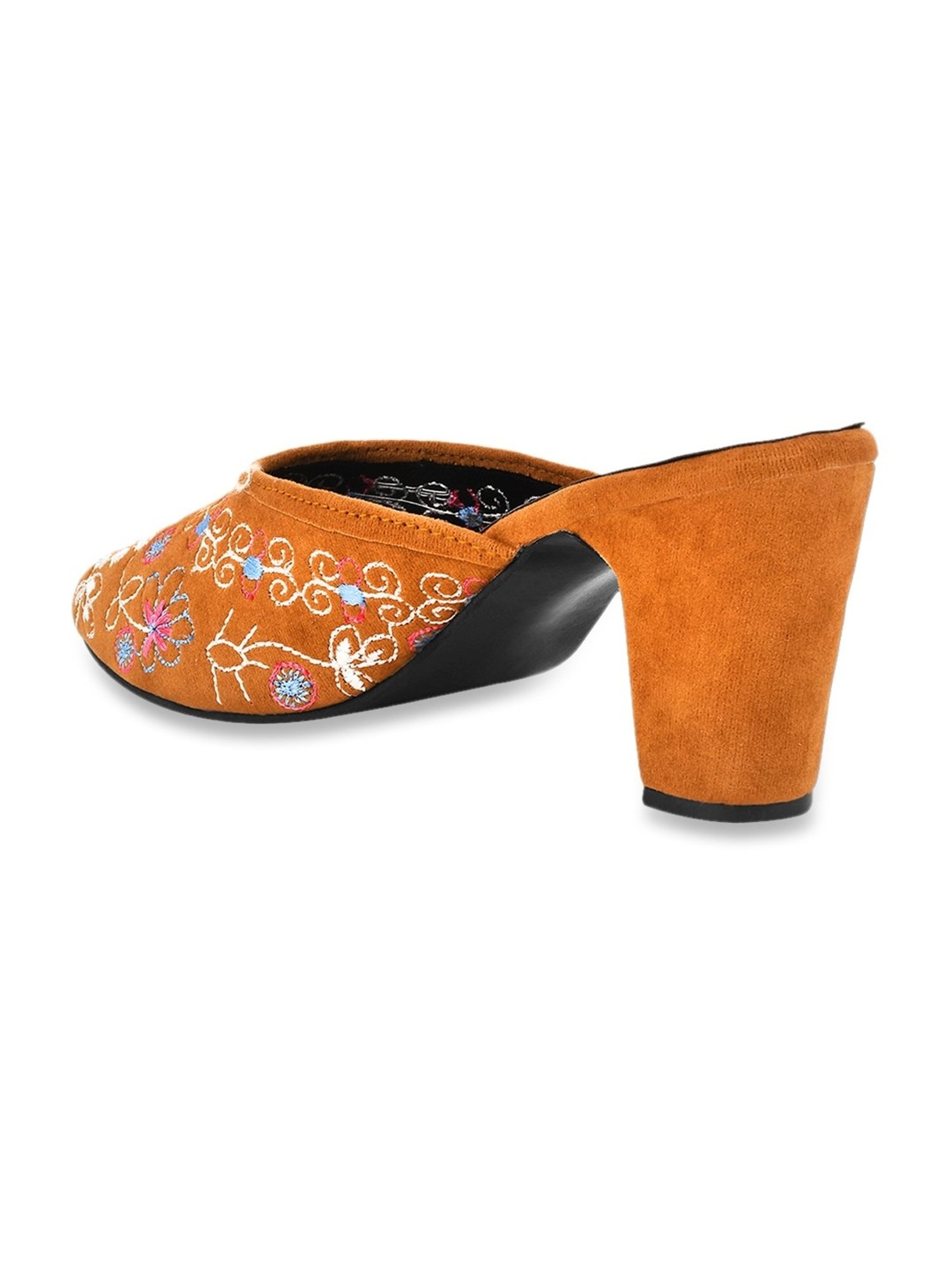 Shoetopia Women's Tan Mule Shoes