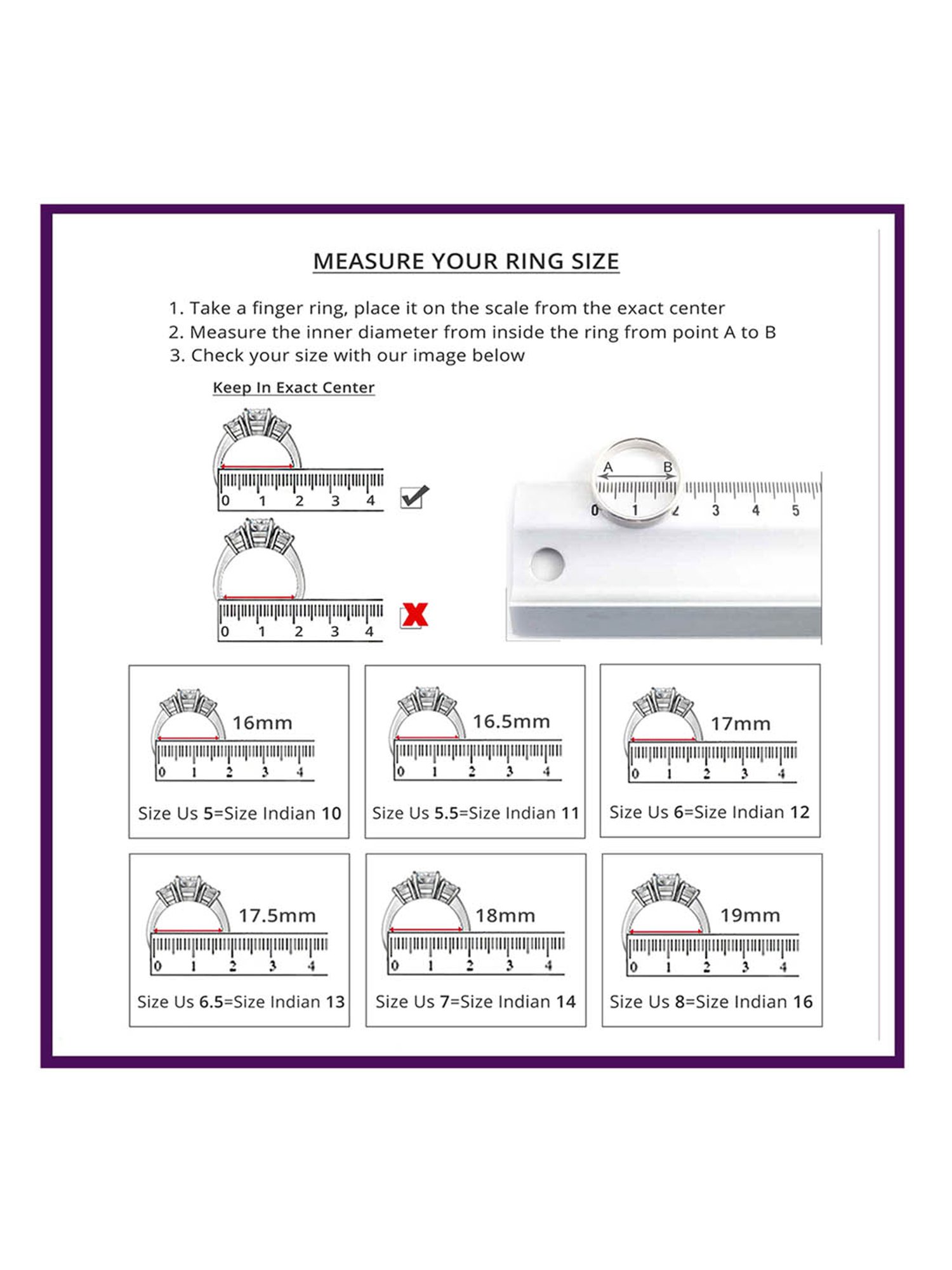 925 Silver 0.50 Carat Solitaire American Diamond Halo Engagment Ring for Women & Girls
